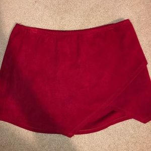 Adorable red suede skirt!!